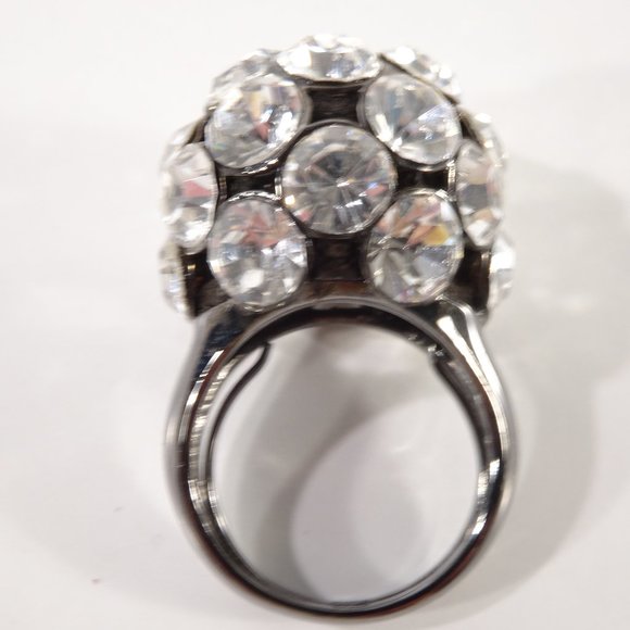 Neiman Marcus Lee Angel  Disco Crystal Fireball Ring   NWT  dust pouch $165 - Picture 9 of 16